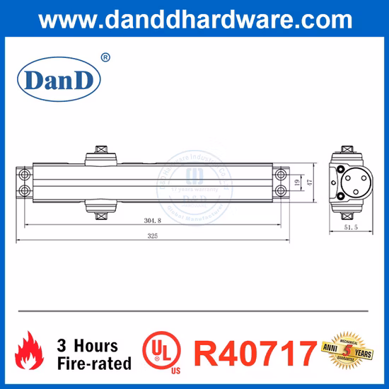 High Security Professional Design Fireproof Automatic Door Closer